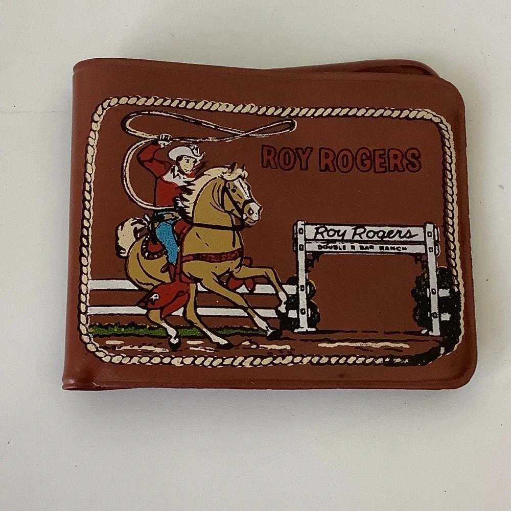 VTG 1950s Roy Rogers Double‎ R Bar Ranch Childs Billfold Wallet Western & Play $